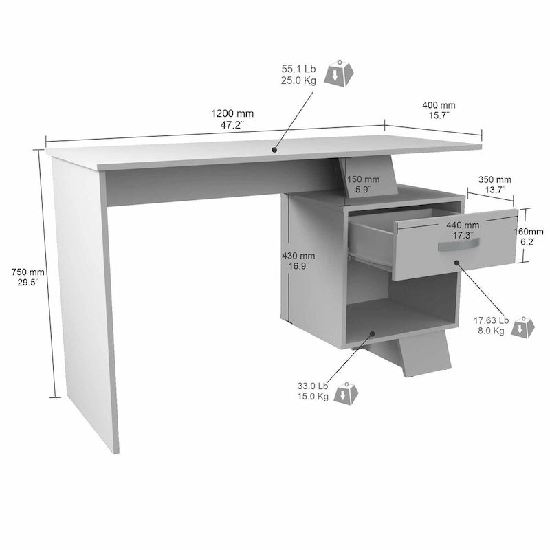 Bureau asymétrique Inval