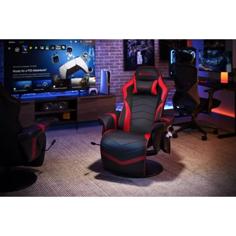 Fauteuil inclinable de jeu RESPAWN 900 - Fauteuil de jeu inclinable avec repose-pieds, Fauteuil inclinable de jeu