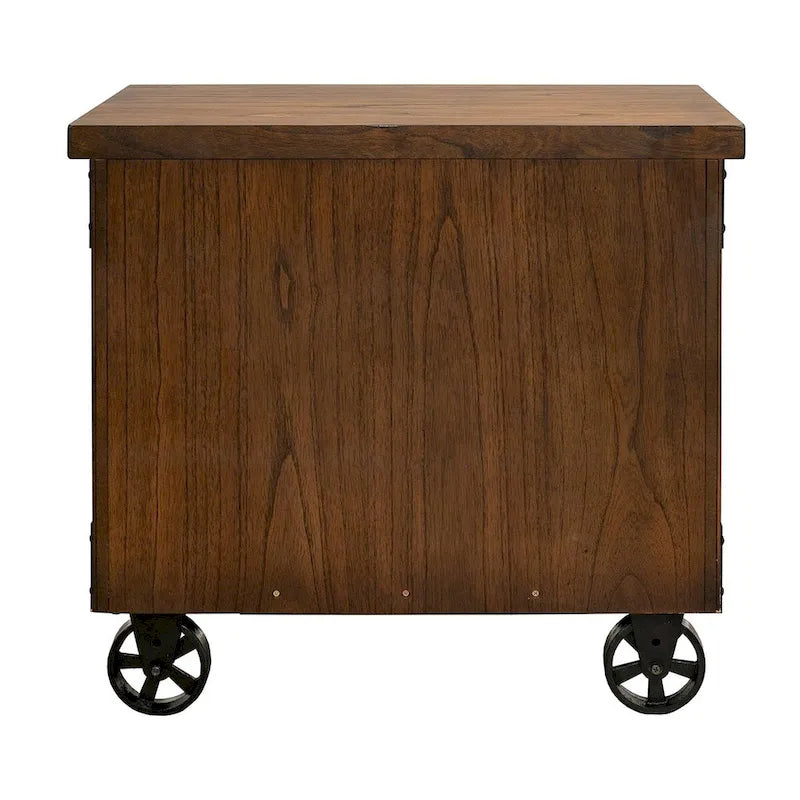 Meuble de rangement Addison rustique avec tiroir classeur format légal/lettre, marron