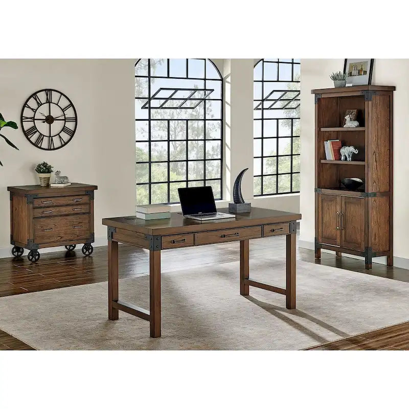 Meuble de rangement Addison rustique avec tiroir classeur format légal/lettre, marron