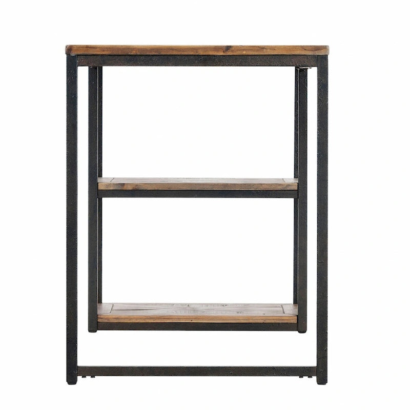 Bureau noir en bois recyclé