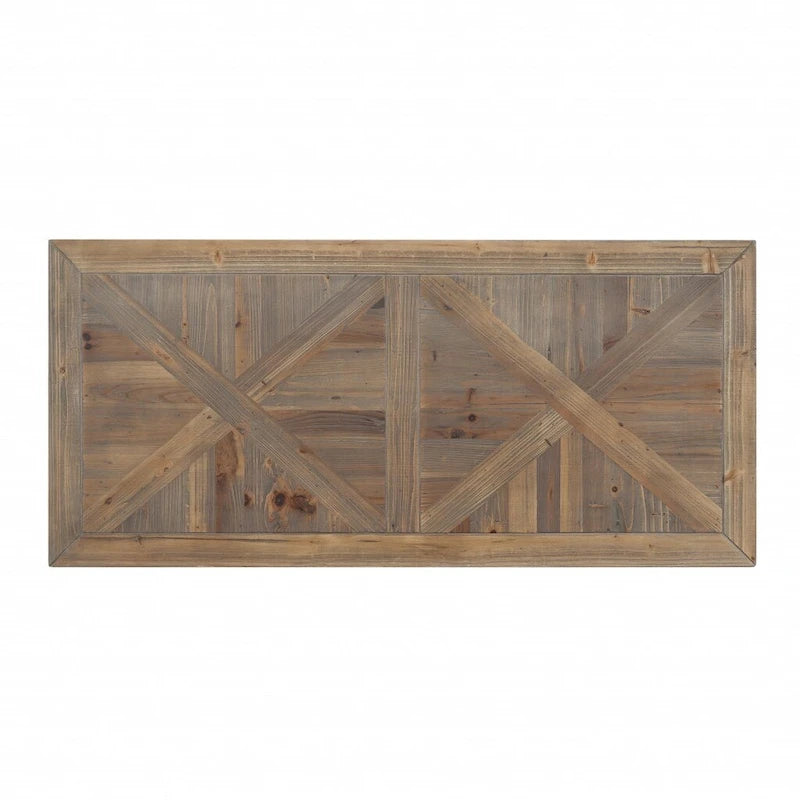 Bureau noir en bois recyclé