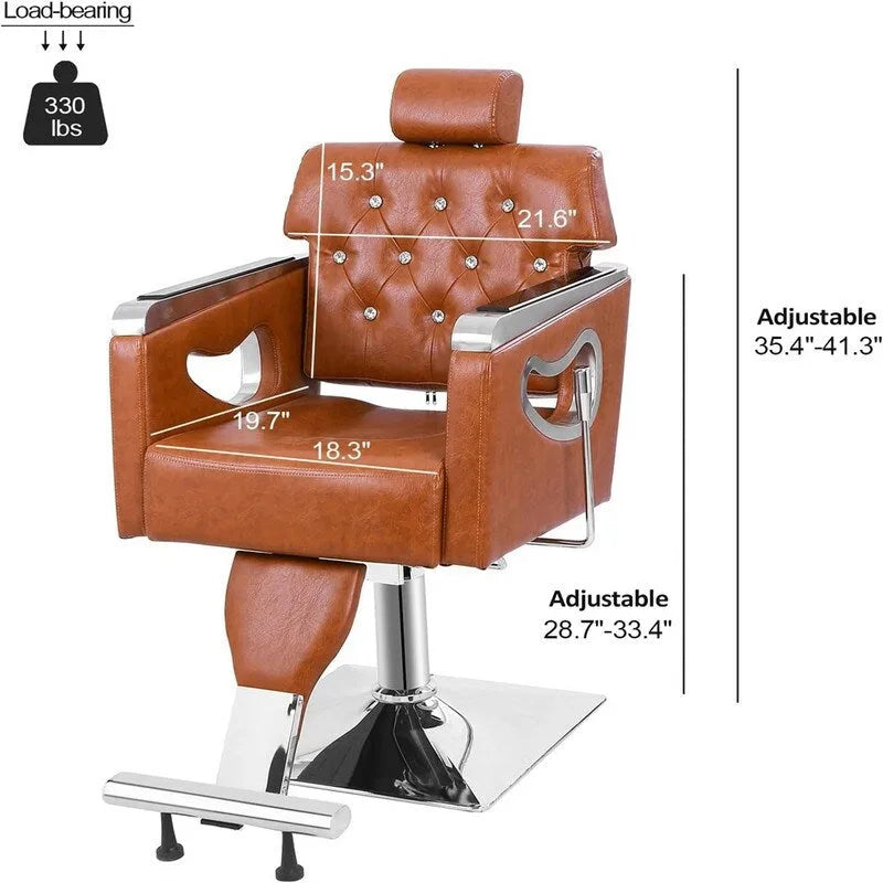 Fauteuil de salon inclinable en similicuir PVC avec appui-tête réglable