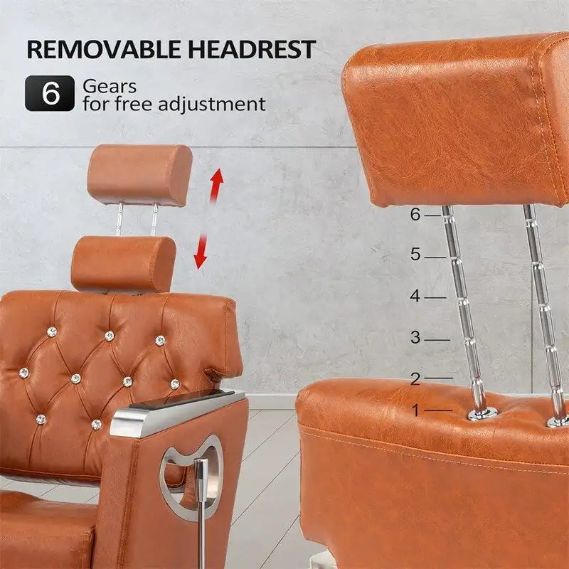 Fauteuil de salon inclinable en similicuir PVC avec appui-tête réglable