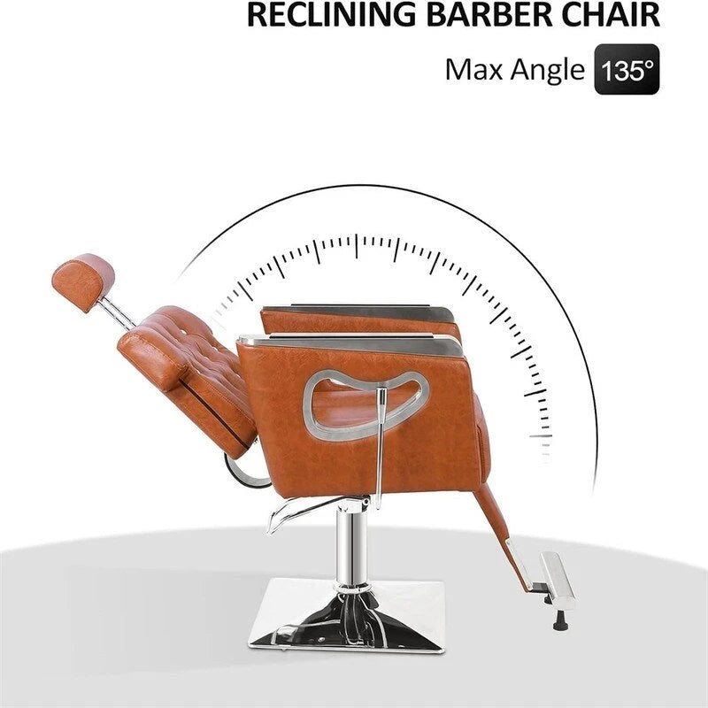 Fauteuil de salon inclinable en similicuir PVC avec appui-tête réglable
