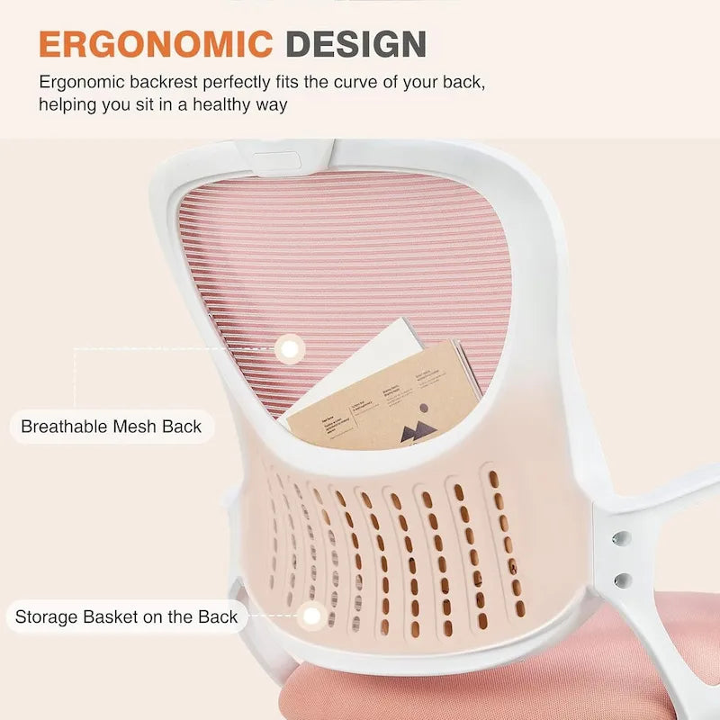 Chaise de bureau ergonomique, Chaise de bureau à dossier haut avec appui-tête, Chaise d'ordinateur pivotante en maille pour bureau à domicile Chaises de bureau
