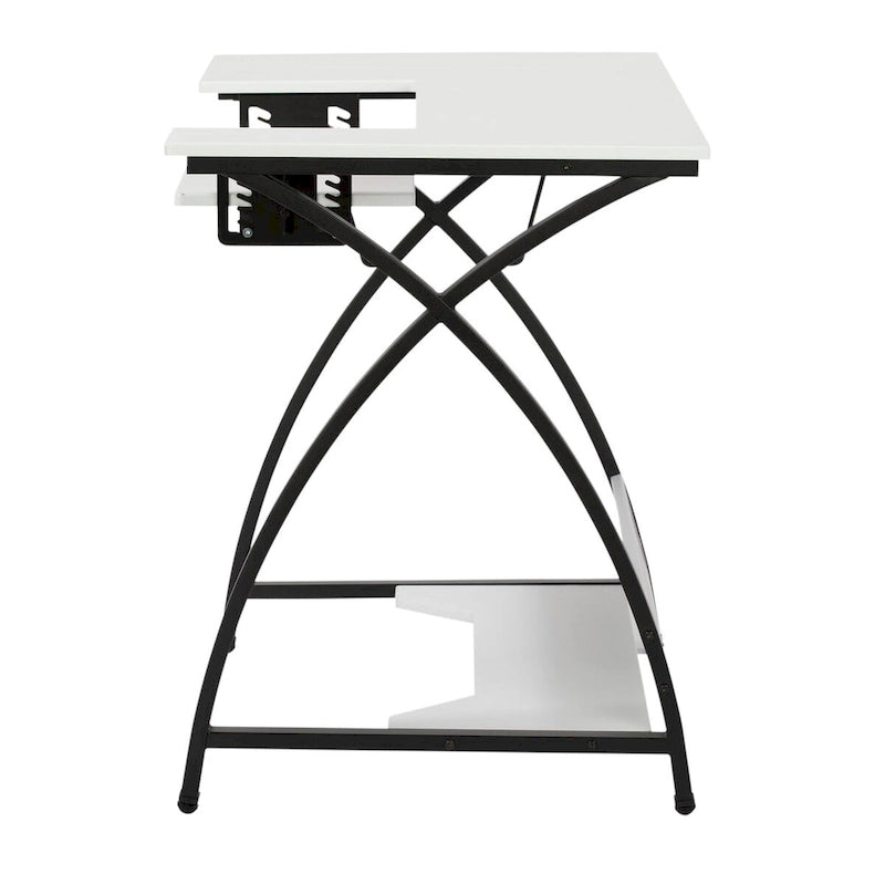 Table d'artisanat, de couture et de bureau Sew Ready Comet Plus avec plateau en MDF et cadre en métal noir