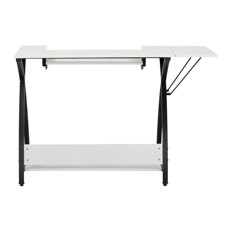 Table d'artisanat, de couture et de bureau Sew Ready Comet Plus avec plateau en MDF et cadre en métal noir