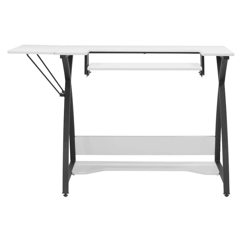 Table d'artisanat, de couture et de bureau Sew Ready Comet Plus avec plateau en MDF et cadre en métal noir