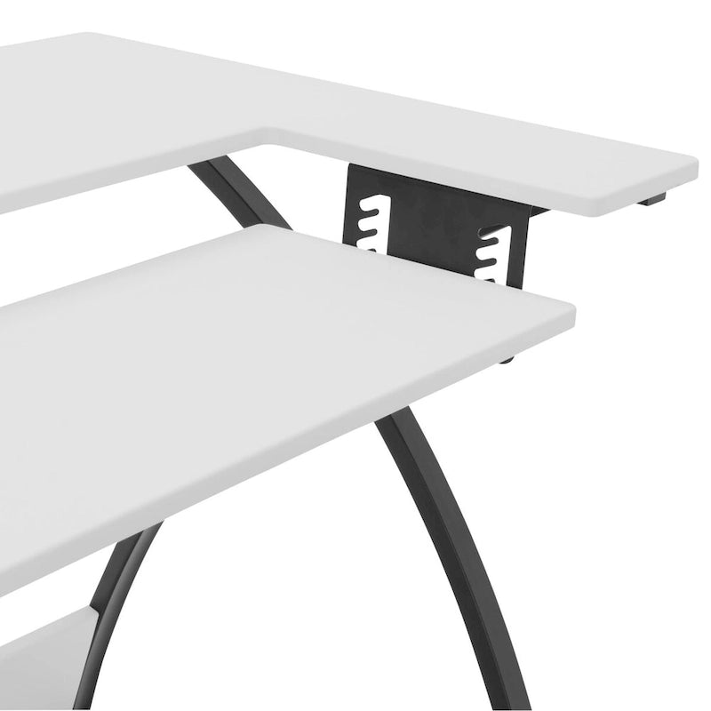 Table d'artisanat, de couture et de bureau Sew Ready Comet Plus avec plateau en MDF et cadre en métal noir