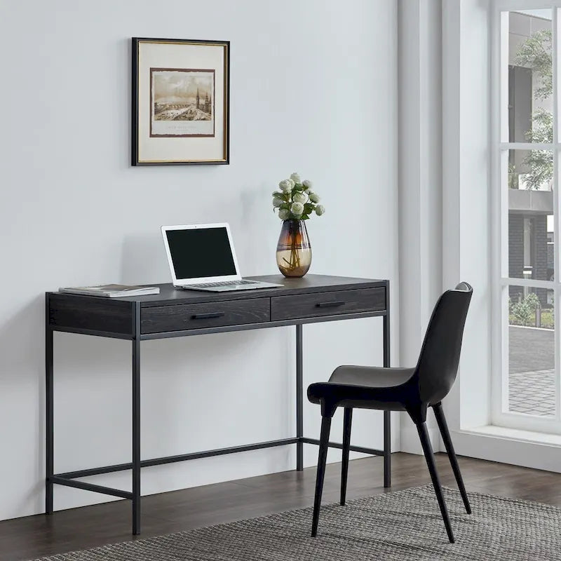 Caffoz Home Office, bureau à 2 tiroirs