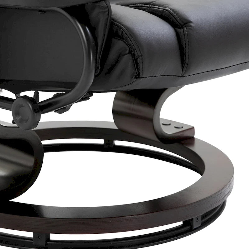Fauteuil de massage inclinable HOMCOM avec pouf repose-pieds