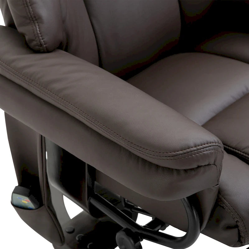 Fauteuil de massage inclinable HOMCOM avec pouf repose-pieds