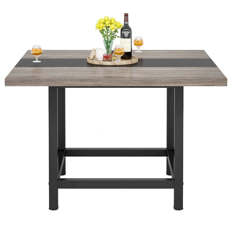 Petite table de salle de conférence pour 4 personnes, bureau carré en bois de 101,6 cm pour bureau à domicile - 99,06 cm de profondeur