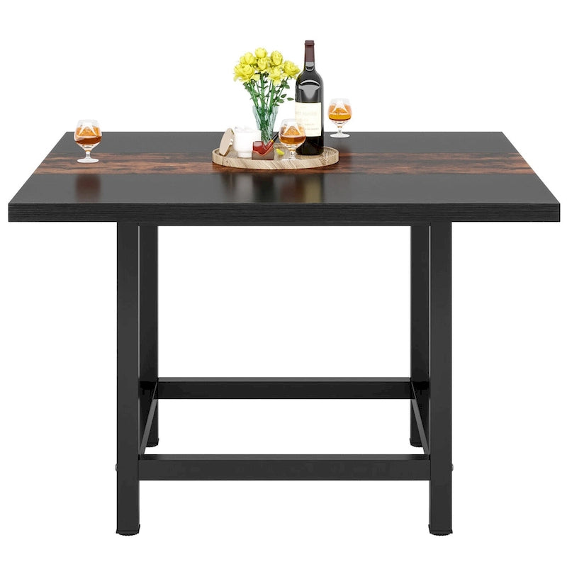 Petite table de salle de conférence pour 4 personnes, bureau carré en bois de 101,6 cm pour bureau à domicile - 99,06 cm de profondeur