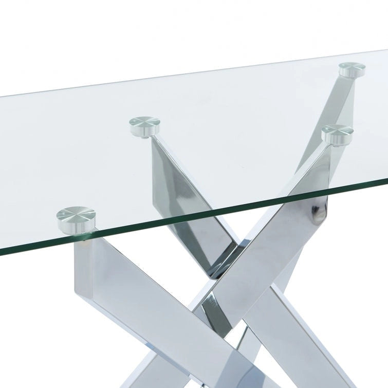 45.3 Table console avec plateau en verre - N/A