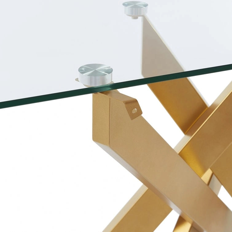 45.3 Table console avec plateau en verre - N/A