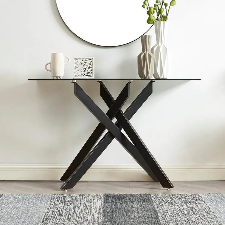 45.3 Table console avec plateau en verre - N/A
