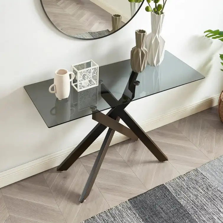 45.3 Table console avec plateau en verre - N/A