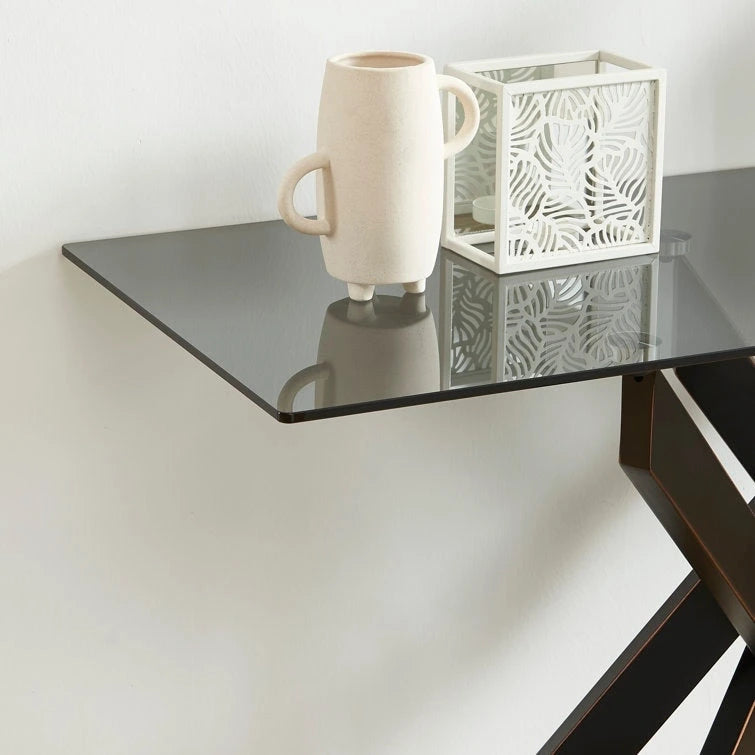 45.3 Table console avec plateau en verre - N/A
