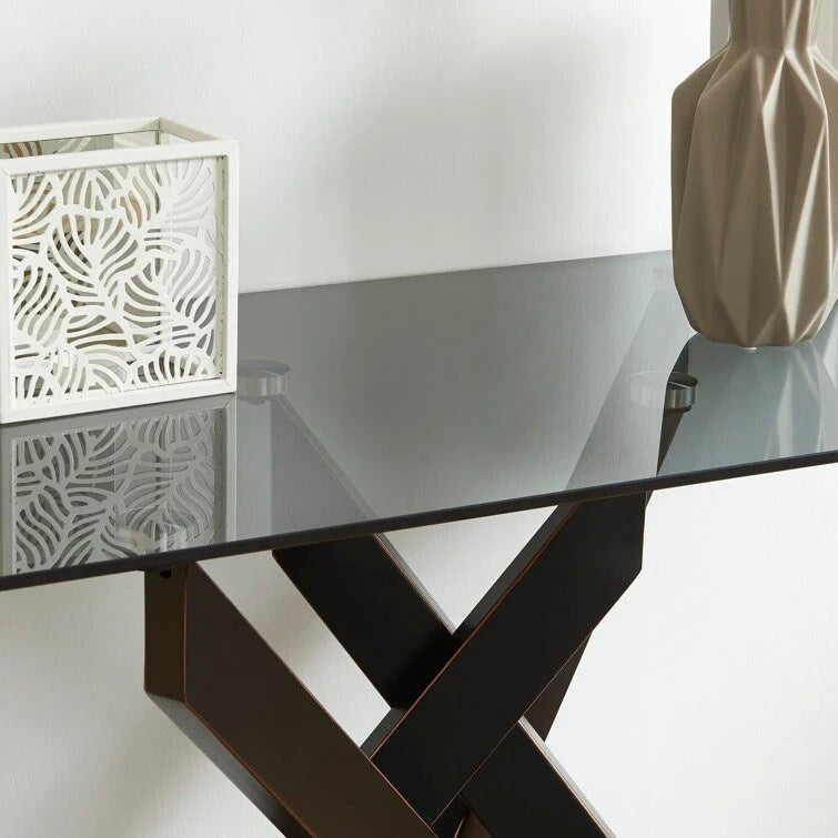 45.3 Table console avec plateau en verre - N/A