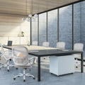Chaise de bureau ergonomique avec accoudoirs fixes