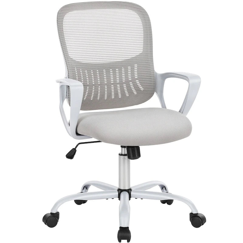 Chaise de bureau ergonomique avec accoudoirs fixes