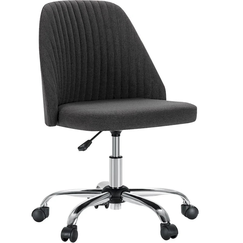 Chaise de bureau à roulettes sans accoudoirs pour petits espaces