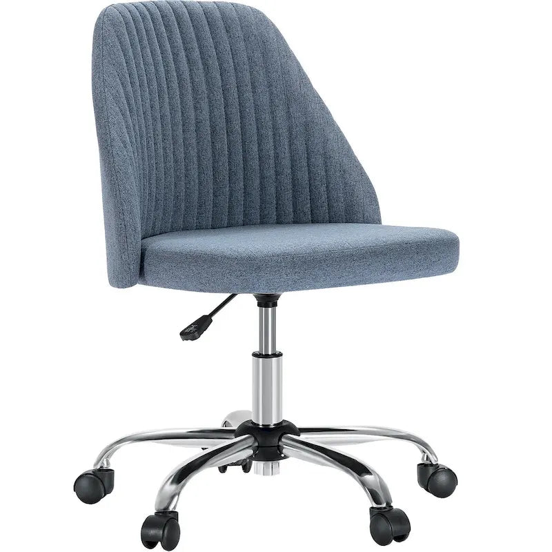 Chaise de bureau à roulettes sans accoudoirs pour petits espaces