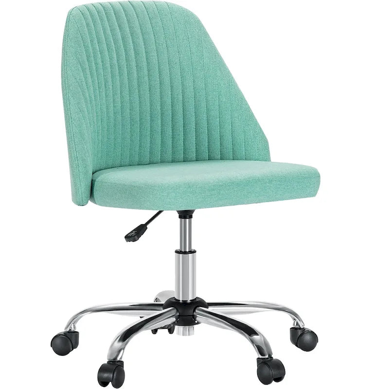 Chaise de bureau à roulettes sans accoudoirs pour petits espaces