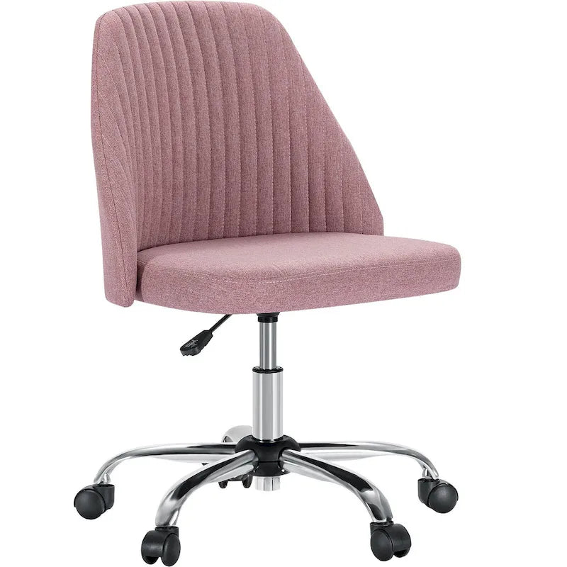 Chaise de bureau à roulettes sans accoudoirs pour petits espaces