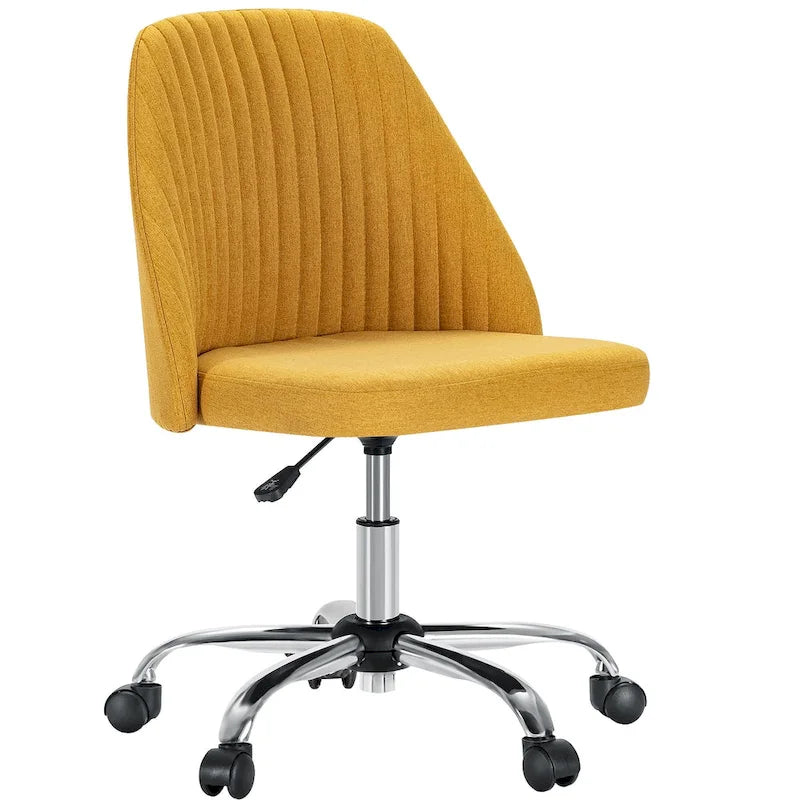 Chaise de bureau à roulettes sans accoudoirs pour petits espaces