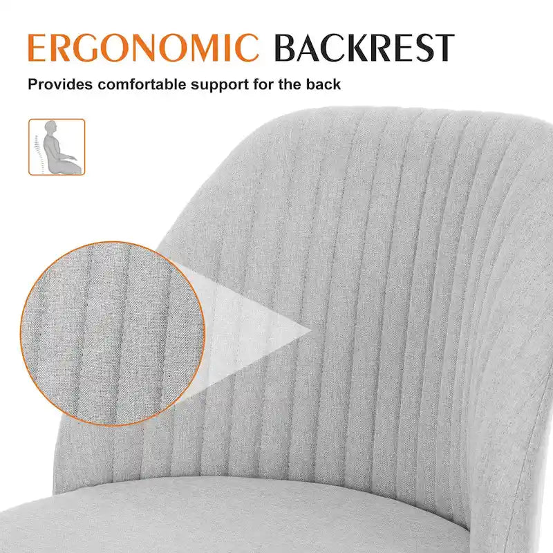 Chaise de bureau à roulettes sans accoudoirs pour petits espaces