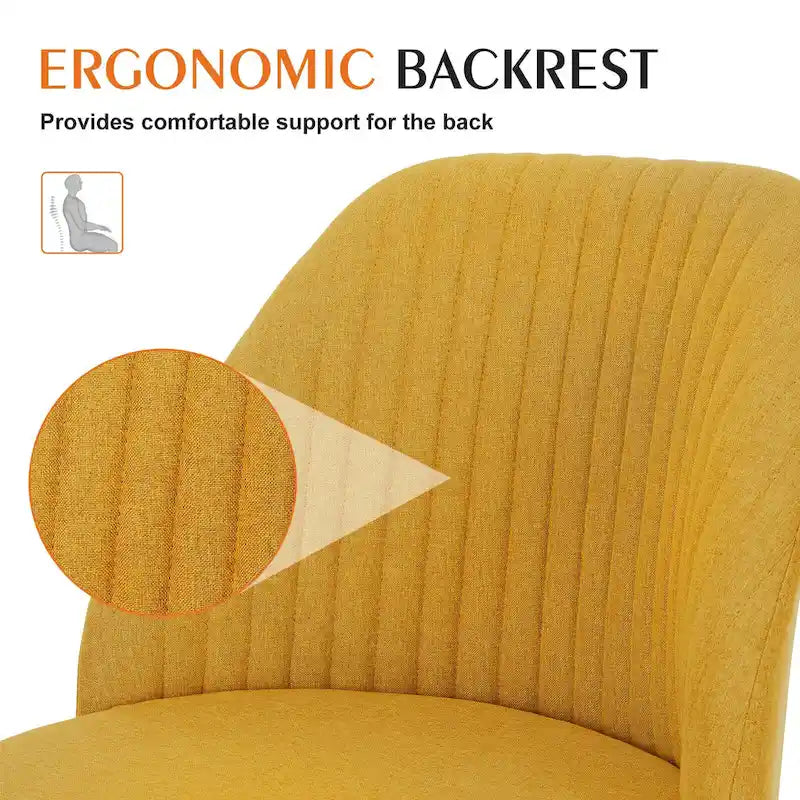 Chaise de bureau à roulettes sans accoudoirs pour petits espaces