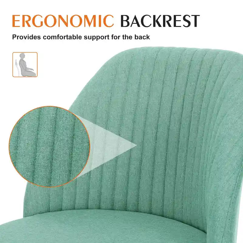 Chaise de bureau à roulettes sans accoudoirs pour petits espaces