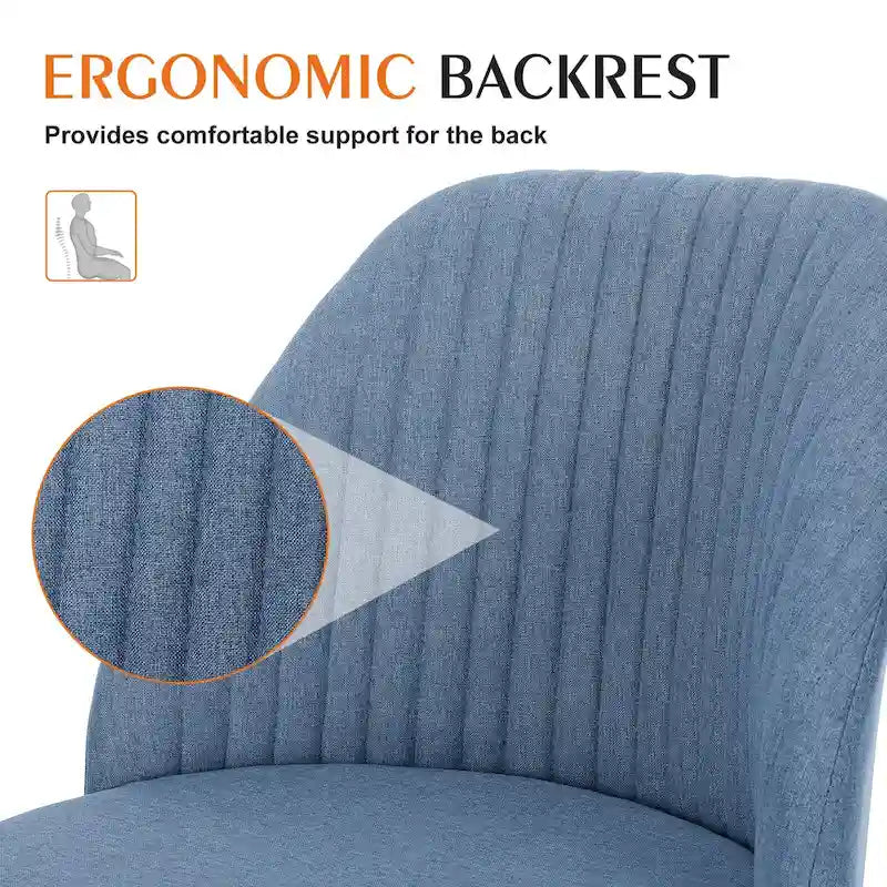 Chaise de bureau à roulettes sans accoudoirs pour petits espaces