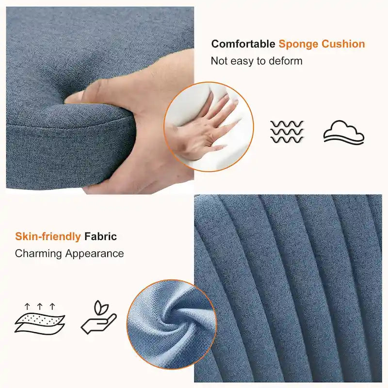 Chaise de bureau à roulettes sans accoudoirs pour petits espaces