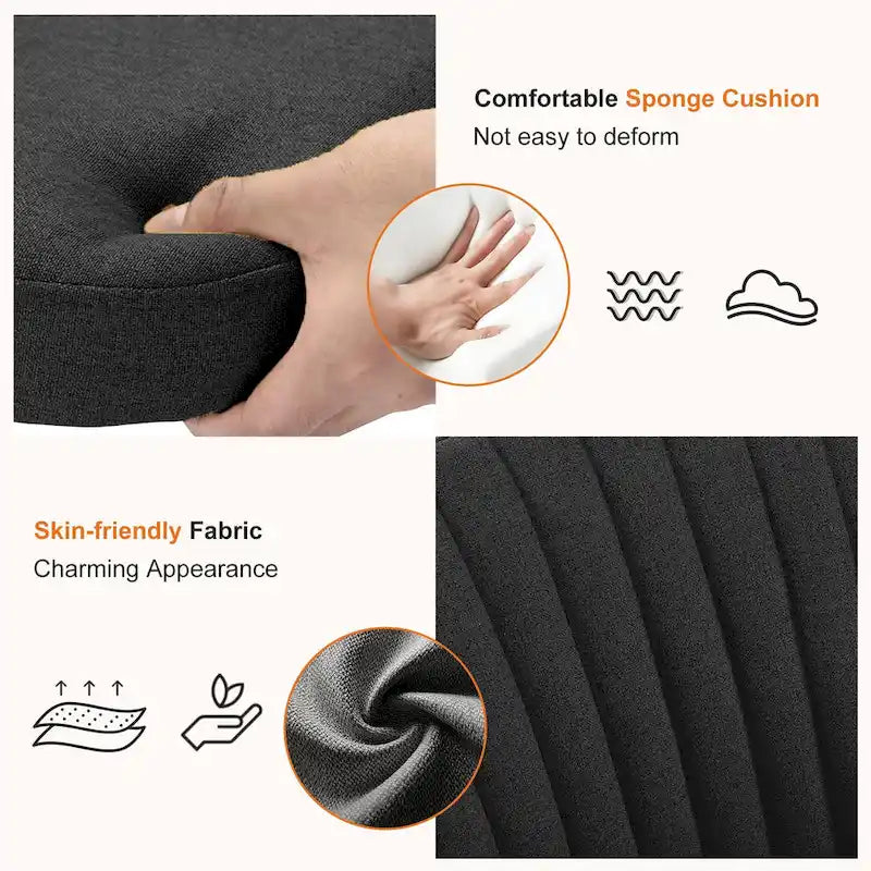 Chaise de bureau à roulettes sans accoudoirs pour petits espaces