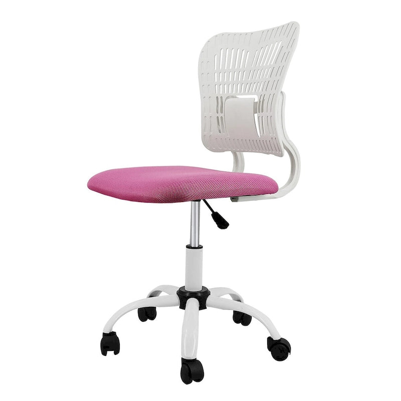 Chaise de bureau ergonomique sans accoudoirs, hauteur réglable, assise en maille