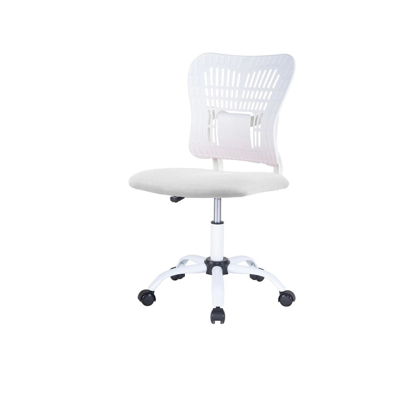 Chaise de bureau ergonomique sans accoudoirs, hauteur réglable, assise en maille