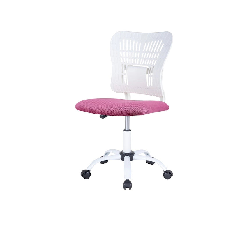 Chaise de bureau ergonomique sans accoudoirs, hauteur réglable, assise en maille