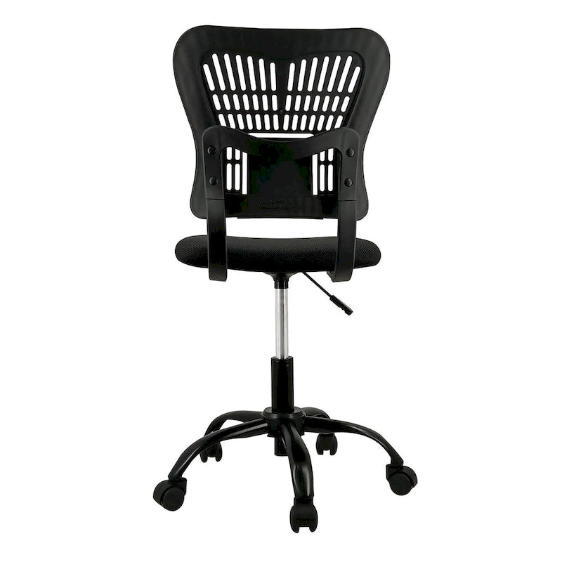 Chaise de bureau ergonomique sans accoudoirs, hauteur réglable, assise en maille