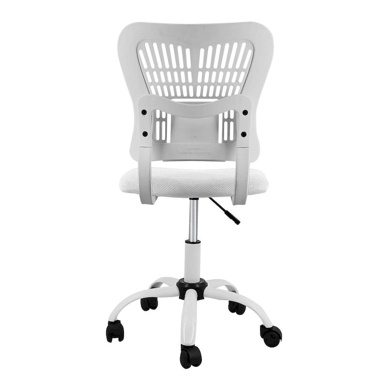 Chaise de bureau ergonomique sans accoudoirs, hauteur réglable, assise en maille