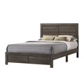 Lit double moderne et cadres de lit plateforme, marron foncé, en bois