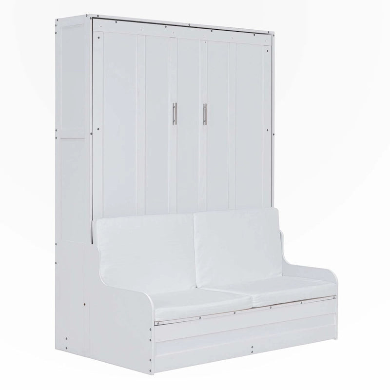 Lit mural escamotable Queen Size avec coussin