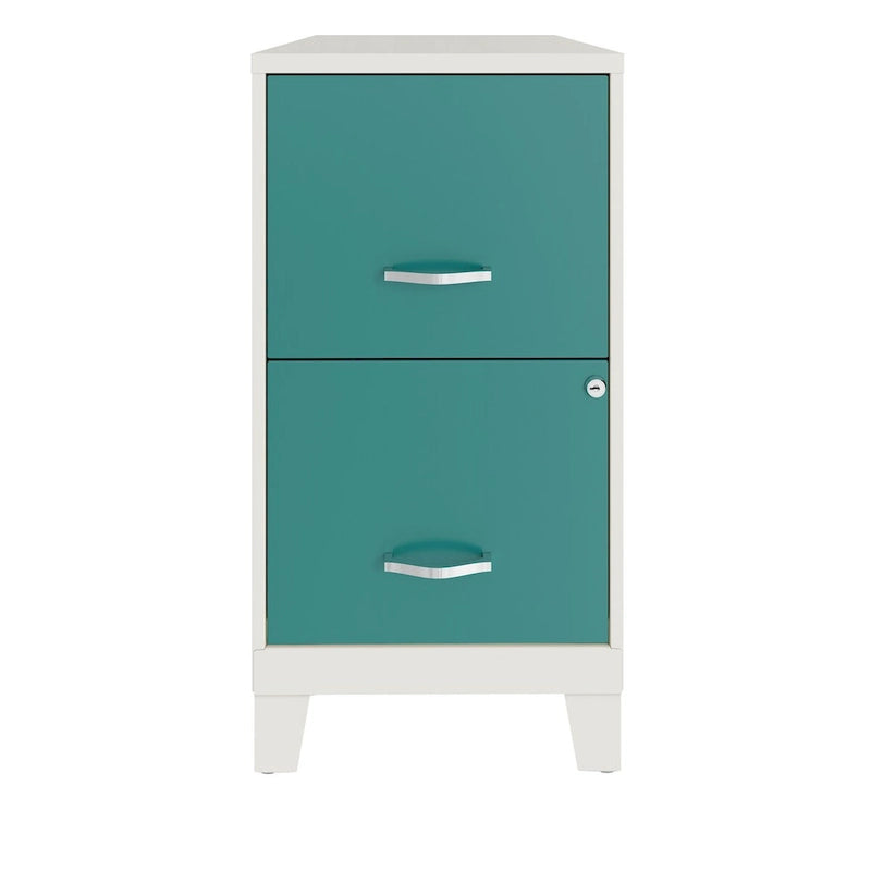Classeur vertical à 2 tiroirs Space Solutions 18D avec tiroir pour accessoires et pieds