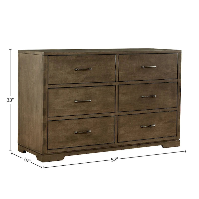 Commode 6 tiroirs Dovetail, Graphite