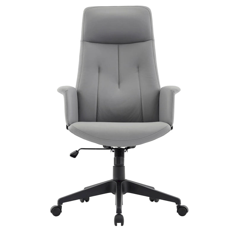 Chaise de bureau en cuir, pivotante et réglable en hauteur, avec support lombaire, Collection Inifini