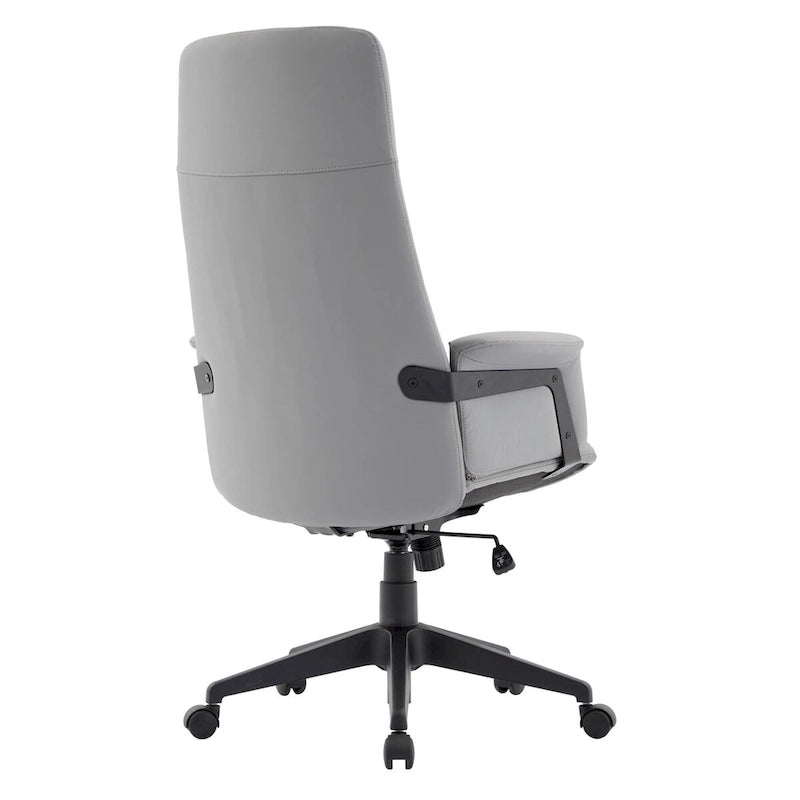 Chaise de bureau en cuir, pivotante et réglable en hauteur, avec support lombaire, Collection Inifini