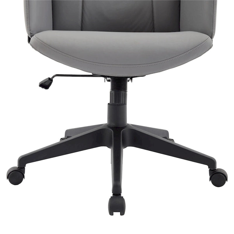 Chaise de bureau en cuir, pivotante et réglable en hauteur, avec support lombaire, Collection Inifini